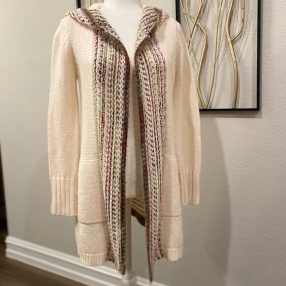 ANTHROPOLOGIE "Angel of the North" Rainbow Hooded Cardigan - Picture 12 of 15